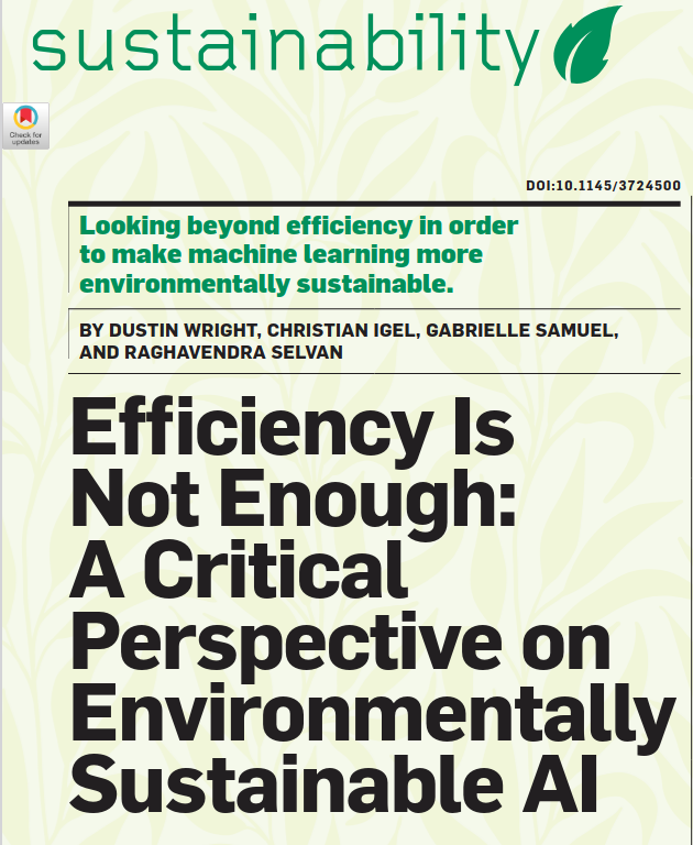 Sustainable Machine Learning